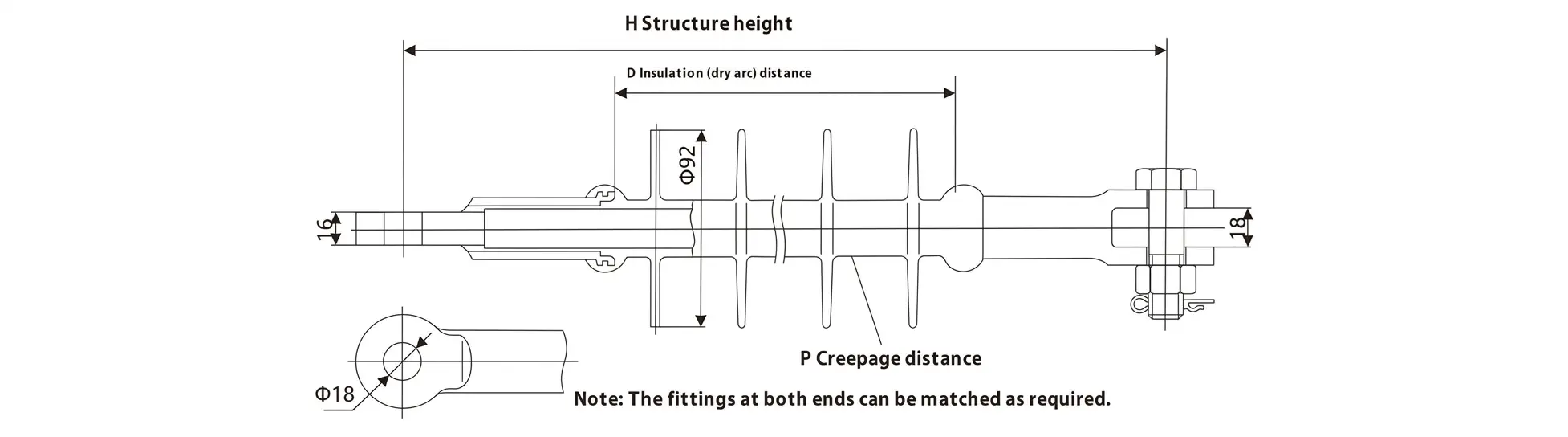 Composite-Suspension-Insulator-for-66–220kV-HV-Lines-dimension-1