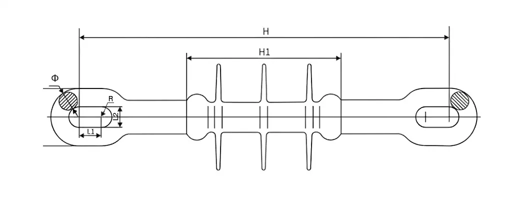 FPQ series composite pin insulator dimension