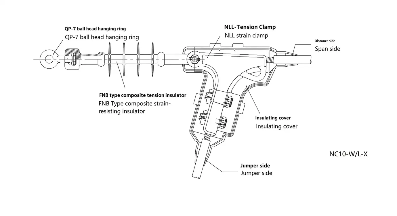 High-Voltage-Composite-Strain-Insulator-String-dimension-2