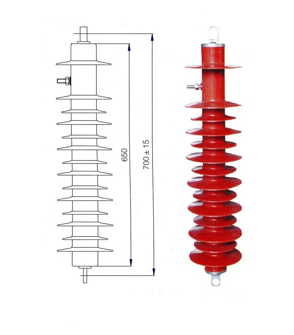 YH5WZ-51-134E-Composite-Zinc-Oxide-Surge-Arrester-for-10–220kV-Systems-dimension